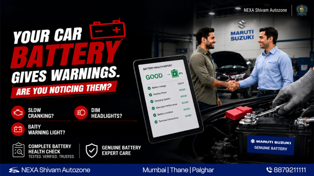 Car Battery Health Check & Replacement in Mumbai, Thane & Palghar